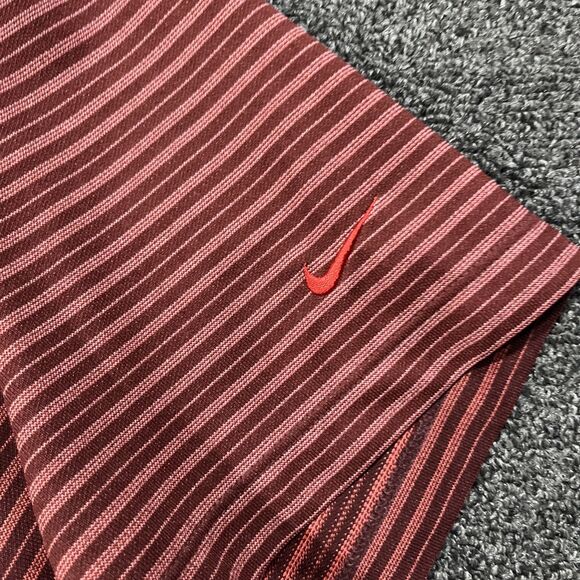Nike‎ Golf Shirt Mens Red Striped XL Pebble Beach Short Sleeve Golf Dri-Fit UV - Picture 5 of 12